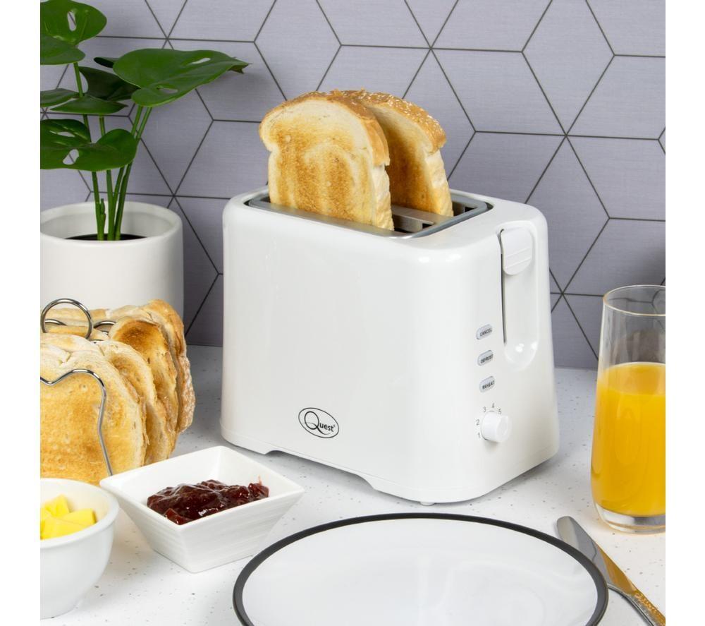 QUEST 34279 2-Slice Toaster - White image number 5 of 5