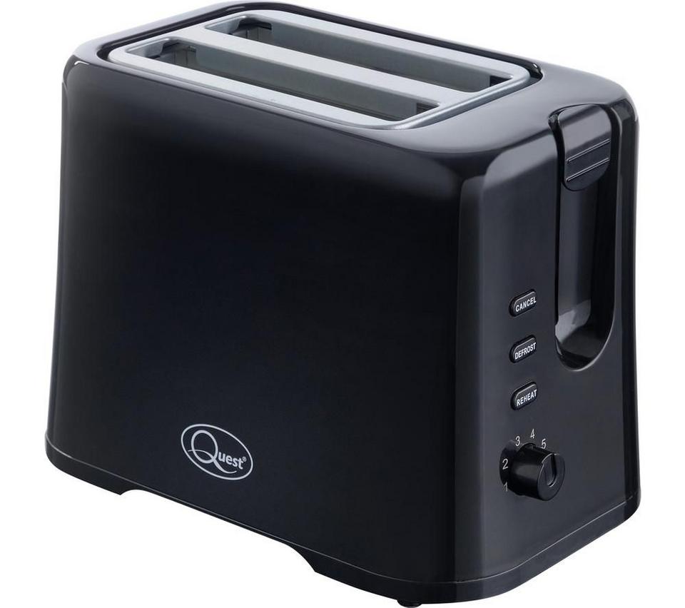 QUEST 34289 2-Slice Toaster - Black