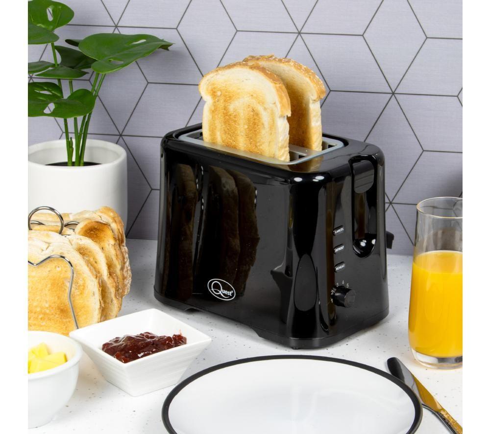 QUEST 34289 2-Slice Toaster - Black image number 3 of 5