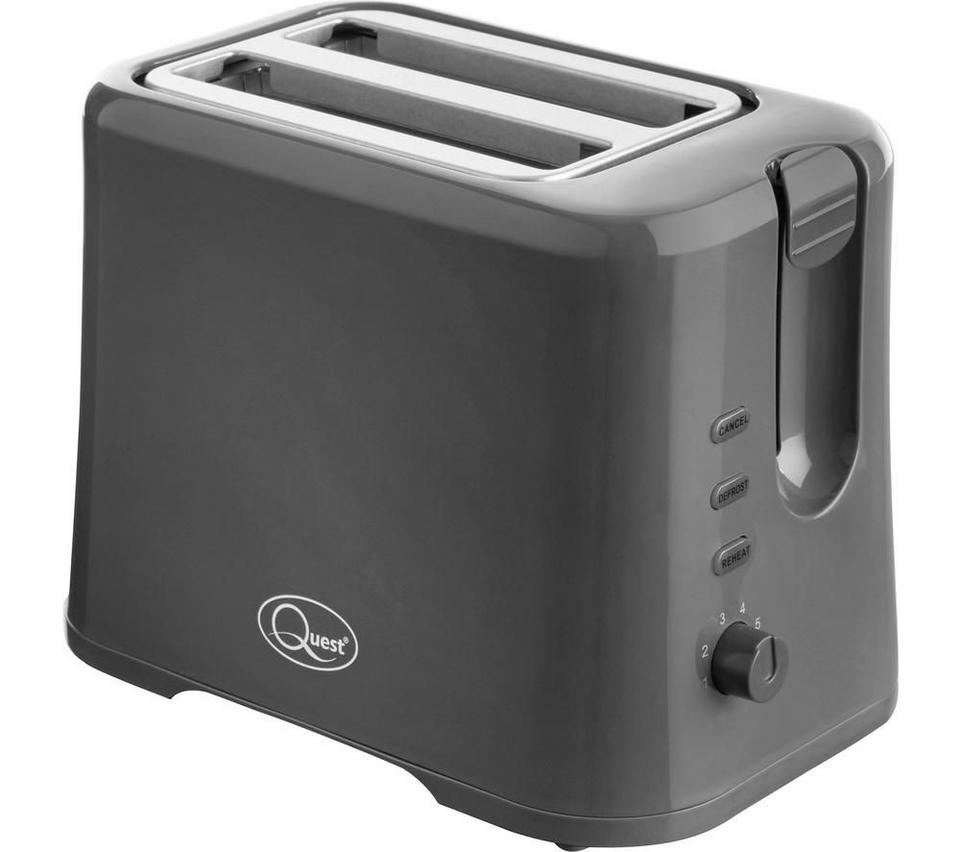 QUEST 34889 2-Slice Toaster - Grey