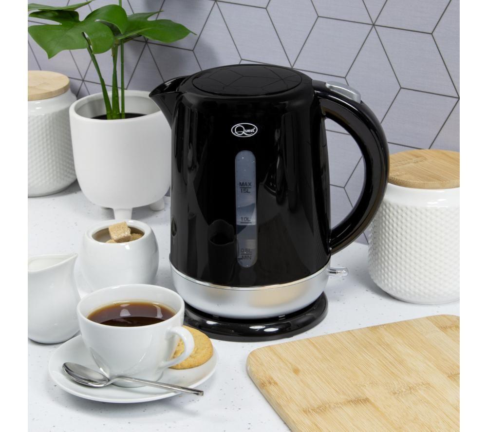 QUEST 39909 Electric Kettle - Black & Silver image number 4 of 6