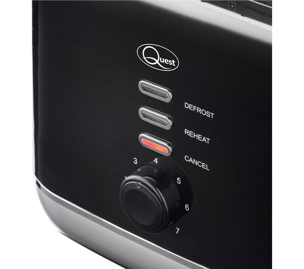QUEST 39929 2-Slice Toaster - Black & Silver image number 3 of 5