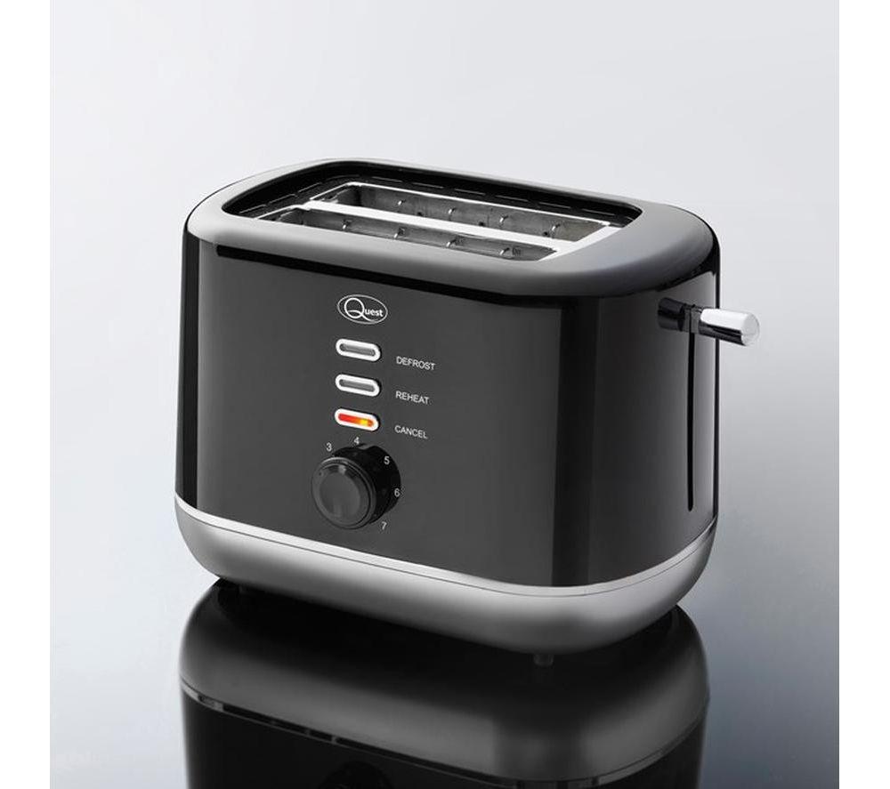 QUEST 39929 2-Slice Toaster - Black & Silver image number 5 of 5