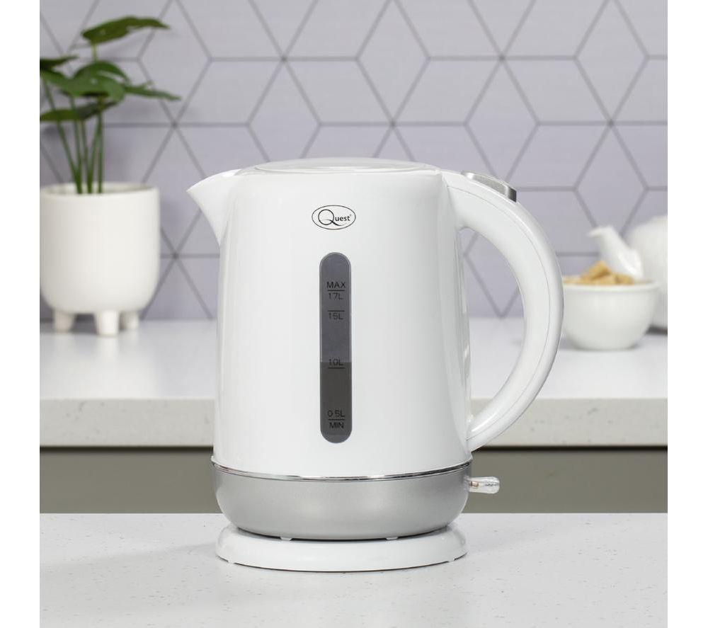 QUEST 39919 Jug Kettle - White & Silver image number 5 of 6