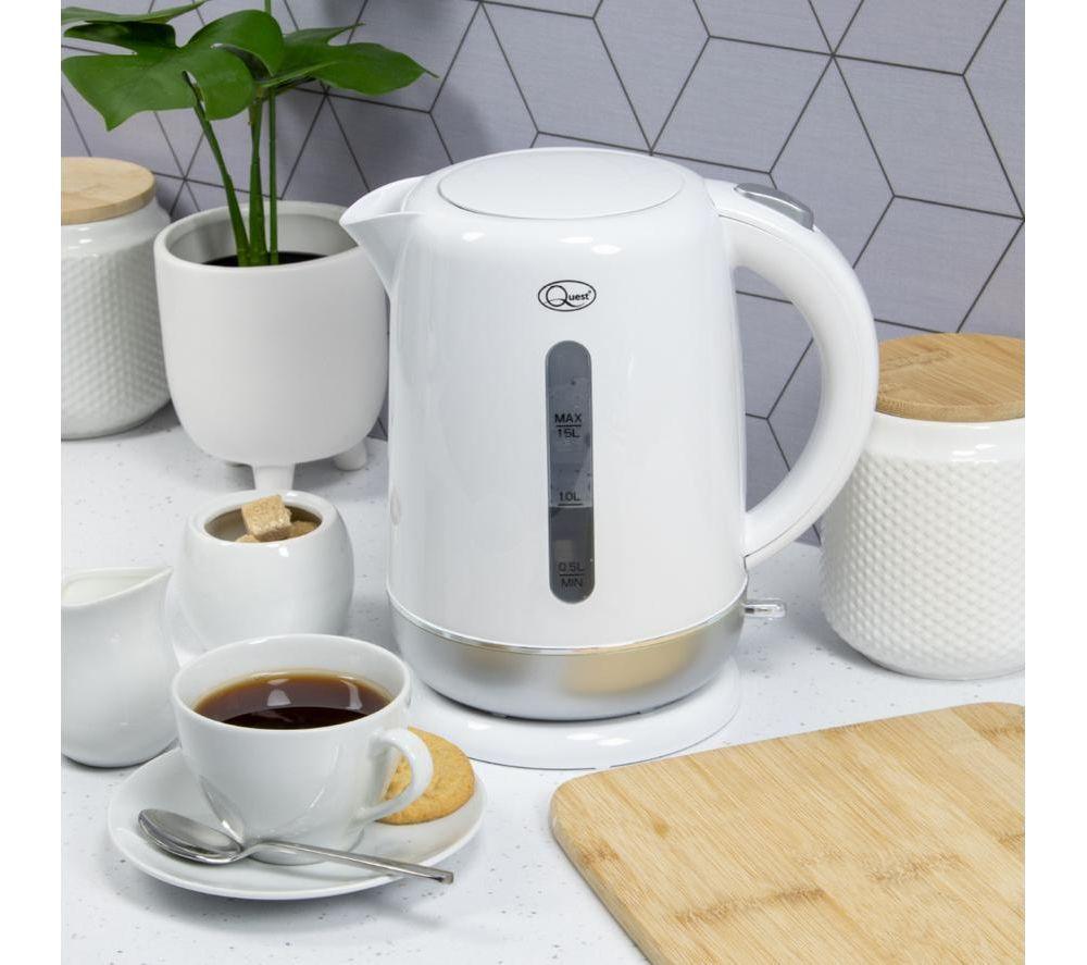 QUEST 39919 Jug Kettle - White & Silver image number 6 of 6