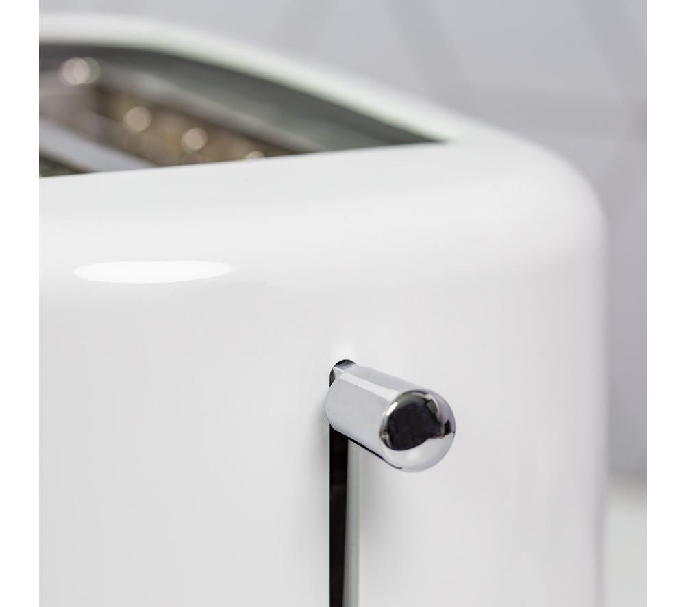 QUEST 39939 2-Slice Toaster - White & Silver image number 4 of 7