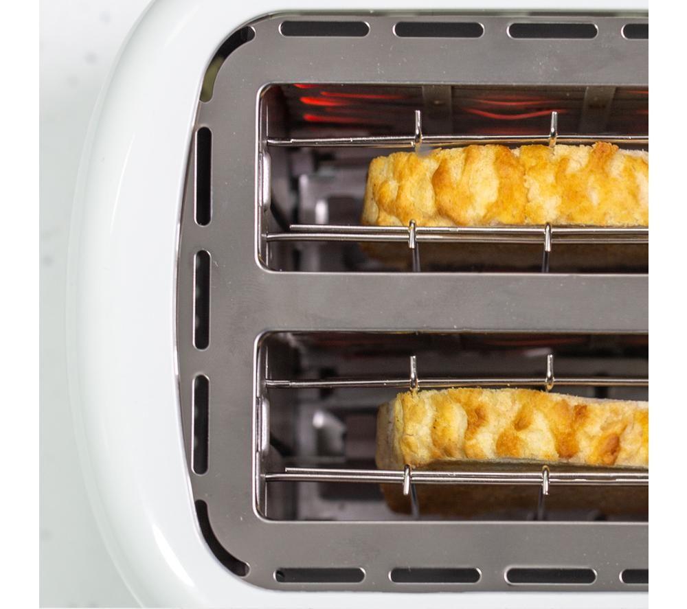 QUEST 39939 2-Slice Toaster - White & Silver image number 6 of 7