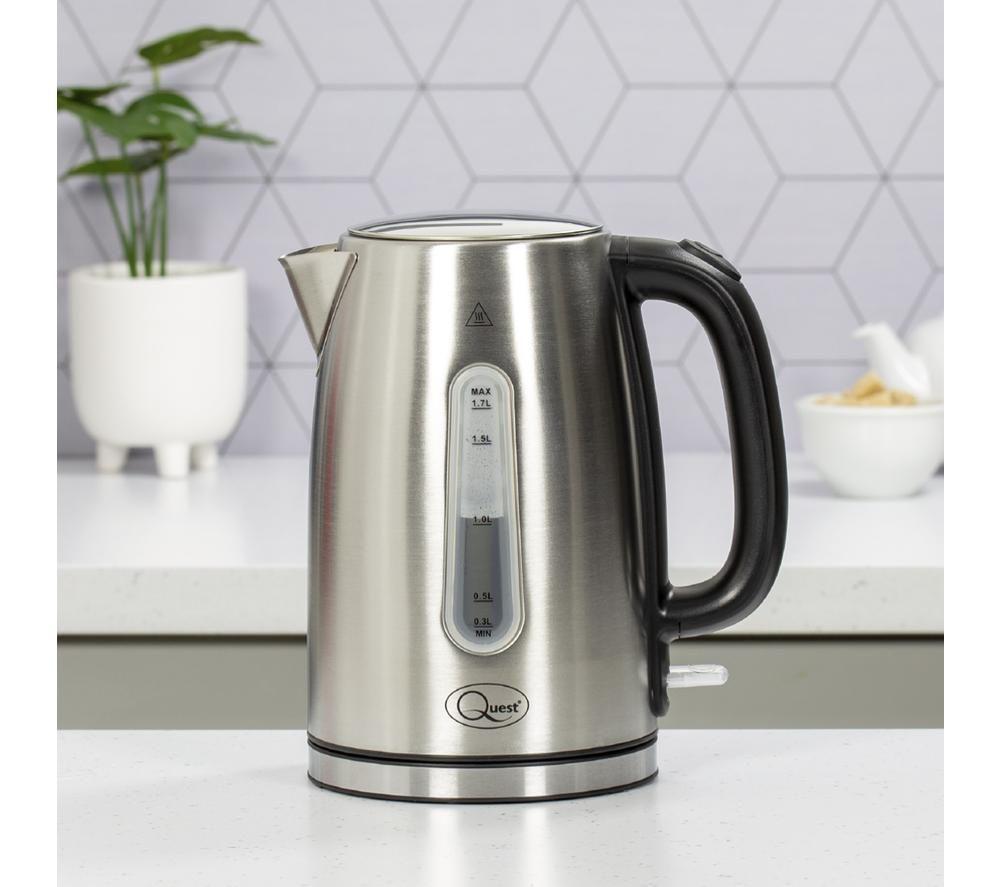 QUEST 35349 Electric Kettle - Silver & Black image number 2 of 6