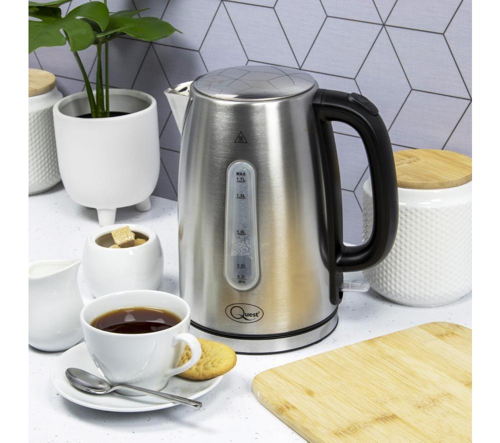 QUEST 35349 Electric Kettle - Silver & Black image number 3 of 6