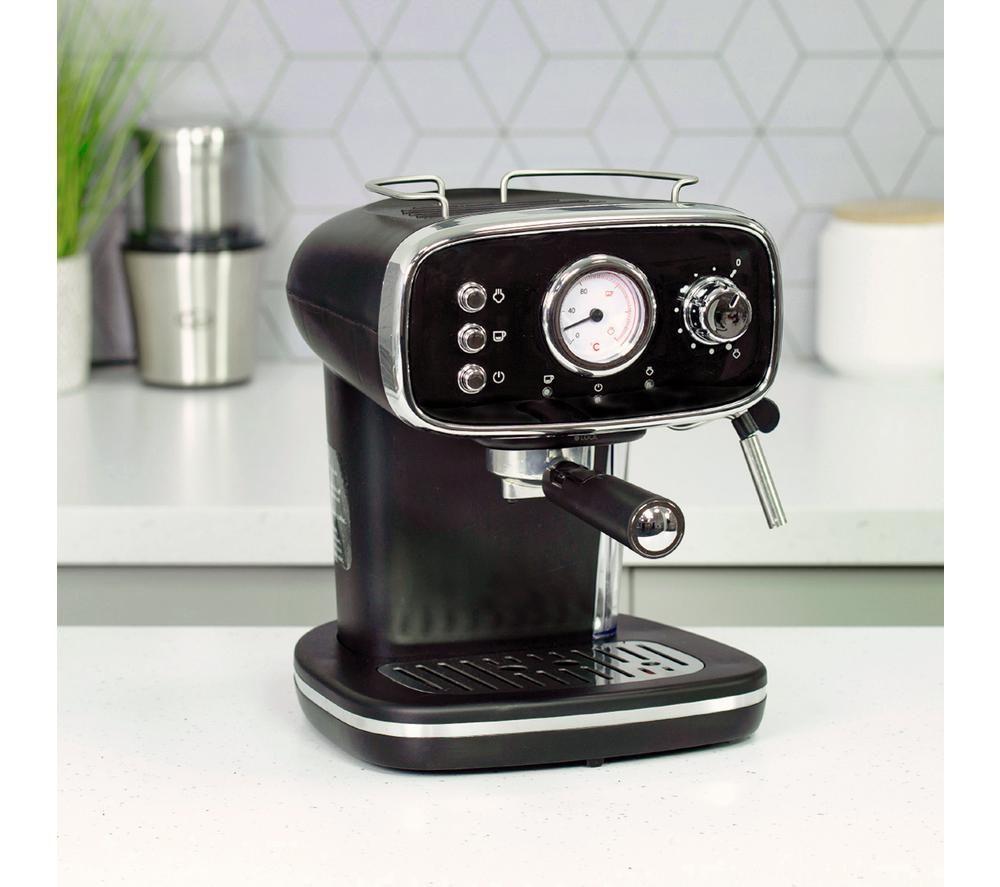 QUEST 36569 Retro Coffee Machine - Black image number 5 of 6