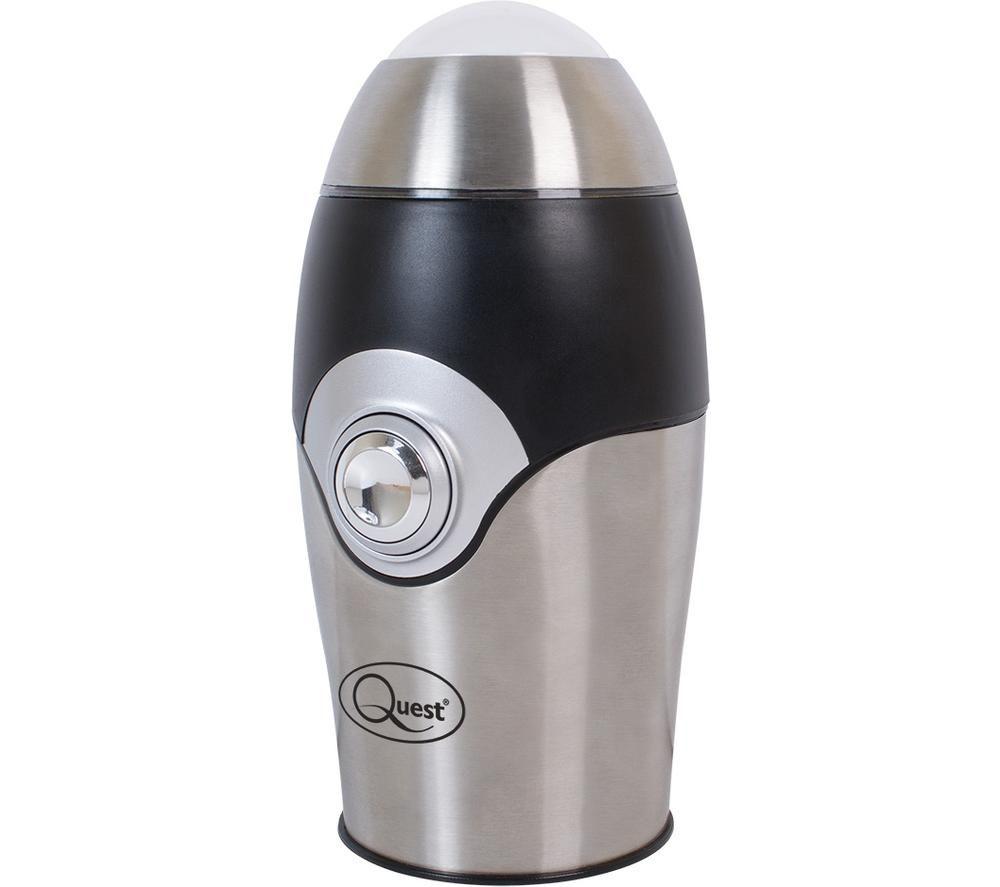 Quest 34160 Electric Coffee Grinder - Black & Silver, Black,Silver/Grey