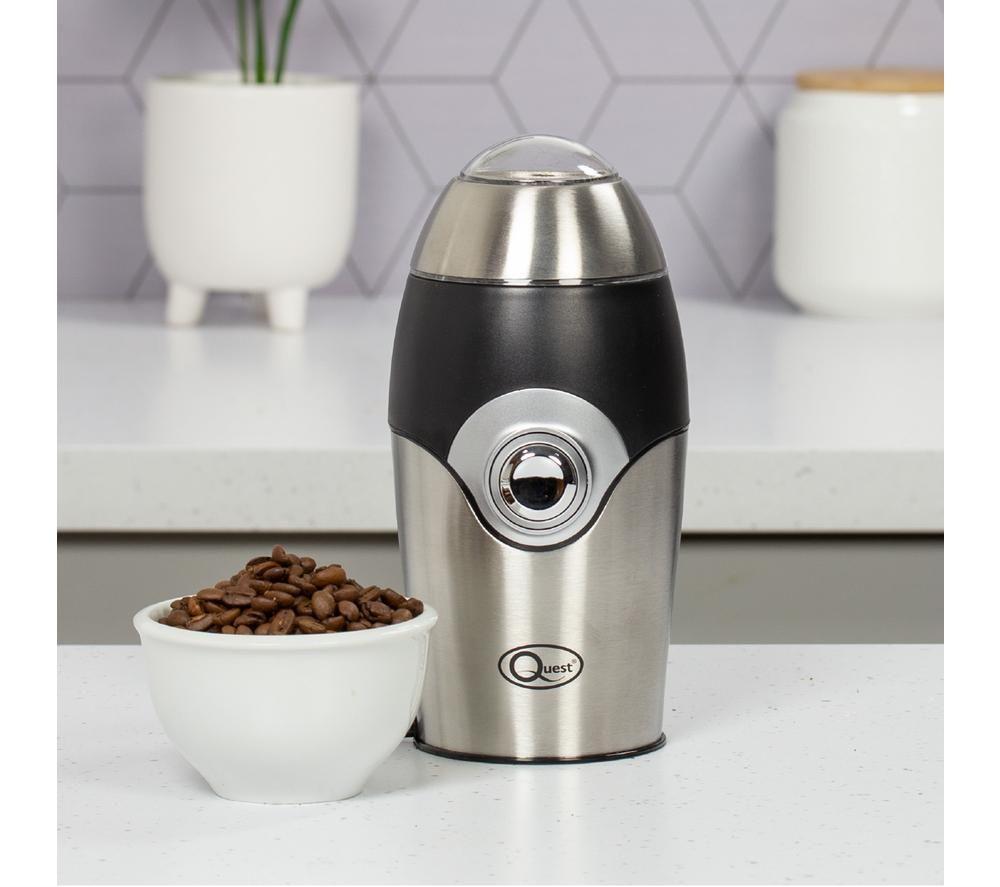 QUEST 34160 Electric Coffee Grinder - Black & Silver image number 2 of 4