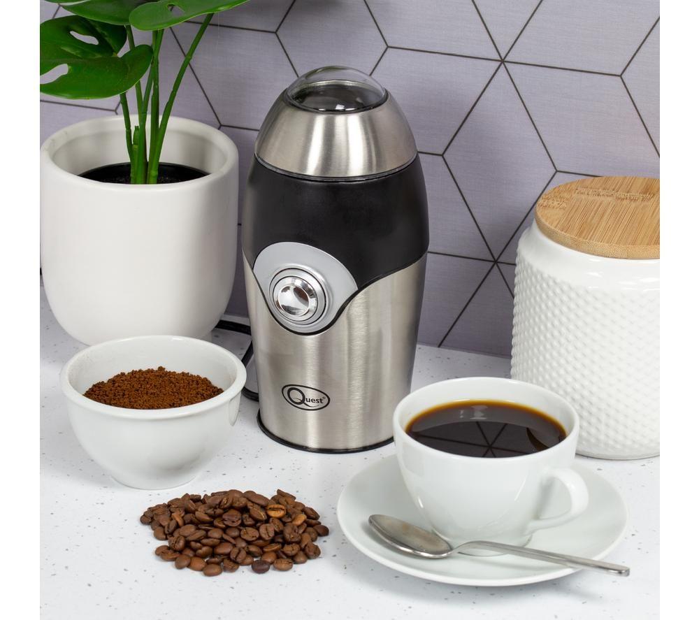 QUEST 34160 Electric Coffee Grinder - Black & Silver image number 4 of 4