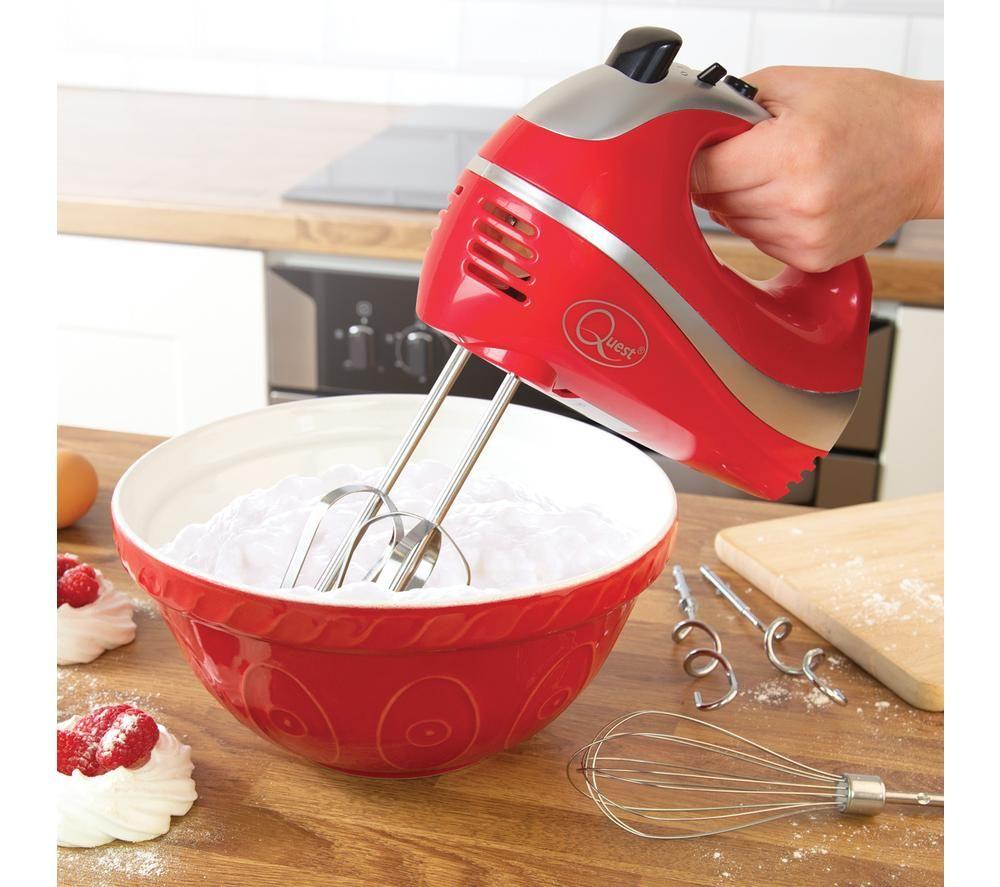 QUEST 35820 Hand Mixer - Red & Silver image number 4 of 5