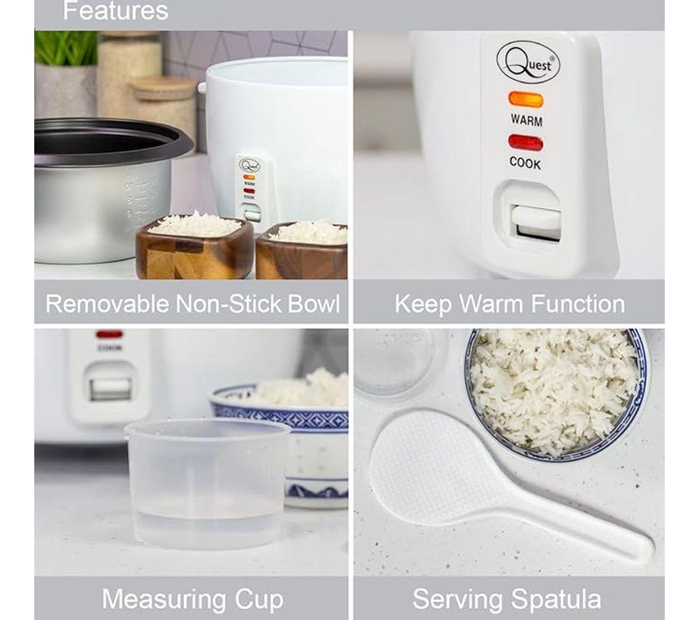 QUEST 35550 Rice Cooker - White image number 4 of 5