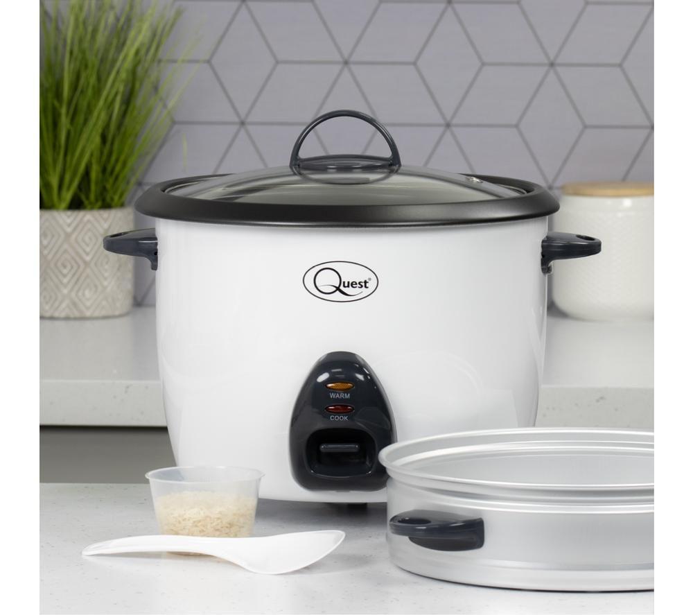 QUEST 33349 Rice Cooker & Steamer - White image number 2 of 6
