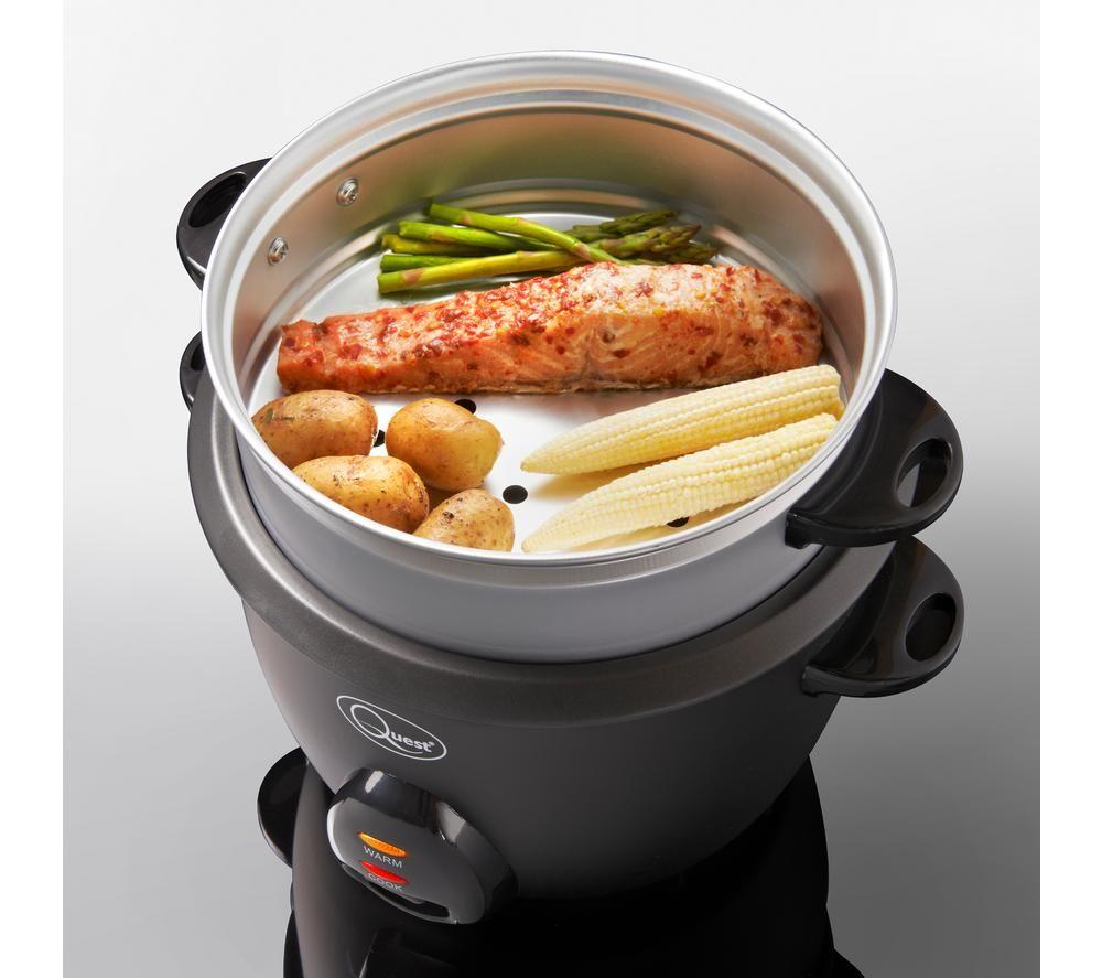 QUEST 33369 Rice Cooker & Steamer - Black image number 2 of 5