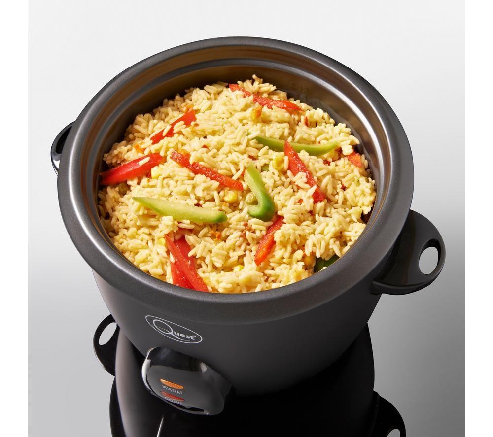 QUEST 33369 Rice Cooker & Steamer - Black image number 3 of 5