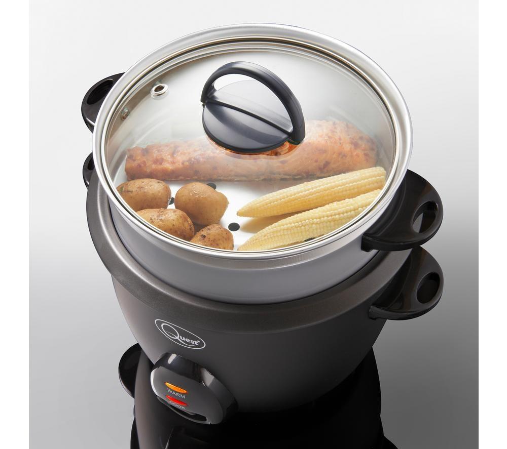 QUEST 33369 Rice Cooker & Steamer - Black image number 4 of 5