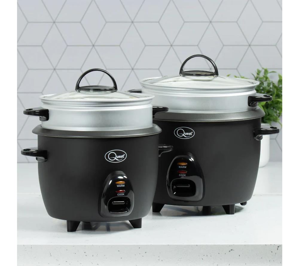 QUEST 33379 Rice Cooker & Steamer - Black image number 2 of 7