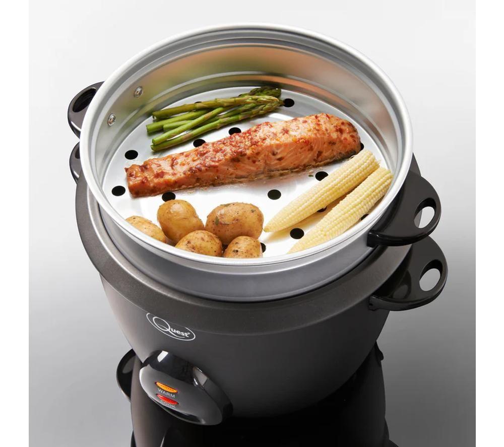 QUEST 33379 Rice Cooker & Steamer - Black image number 3 of 7