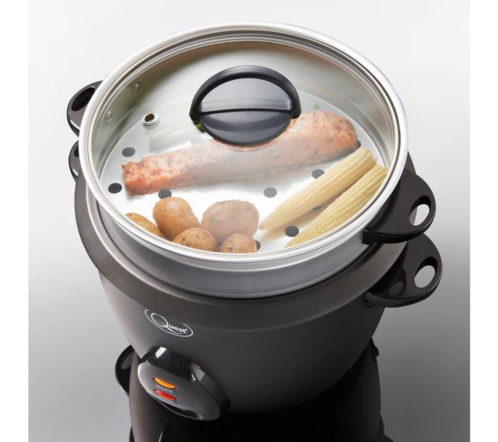 QUEST 33379 Rice Cooker & Steamer - Black image number 6 of 7