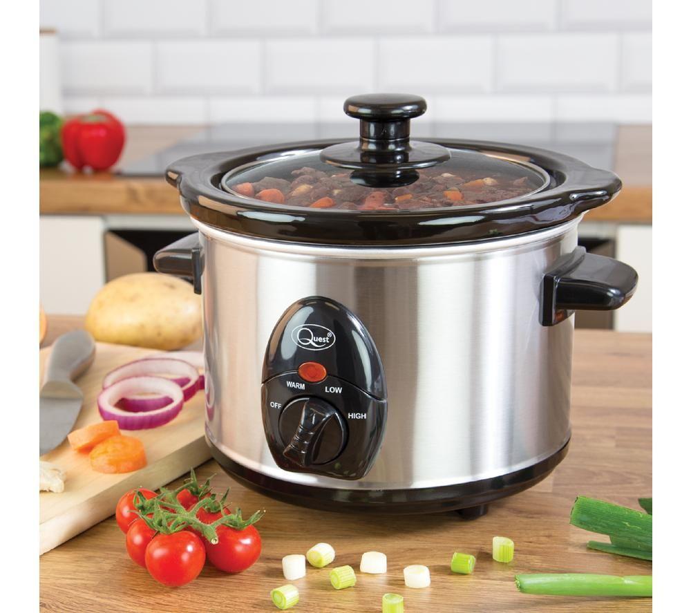 QUEST 35260 Slow Cooker - Black & Silver image number 3 of 5