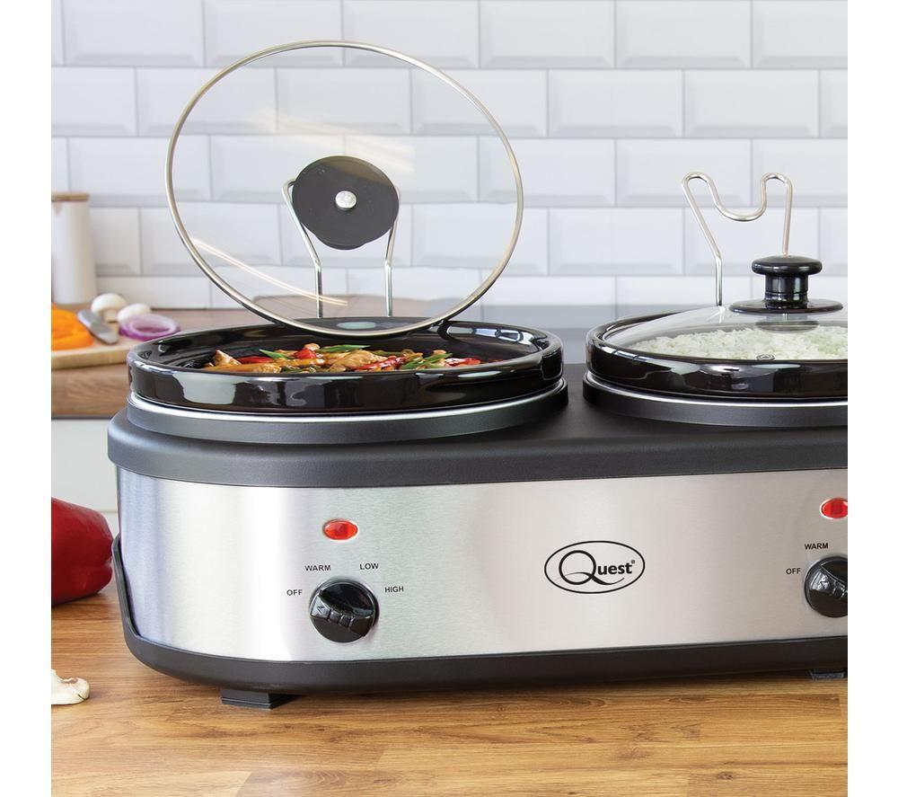 QUEST 16530 Slow Cooker & Buffet Server - Silver & Grey image number 3 of 5