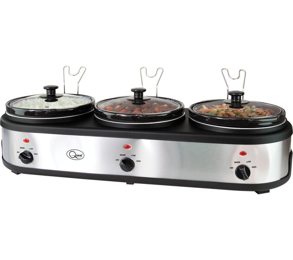 QUEST 16530 Slow Cooker & Buffet Server - Silver & Grey image number 5 of 5