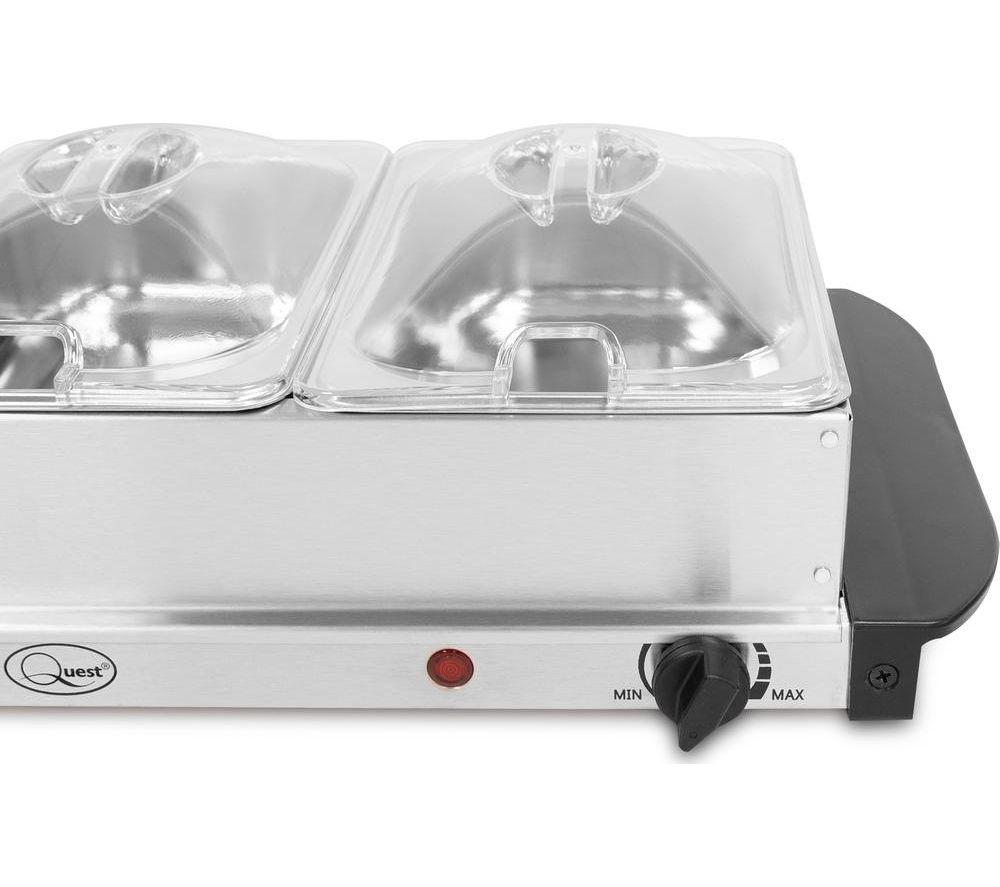 QUEST Electric Buffet Server & Warming Tray - Silver image number 4 of 6