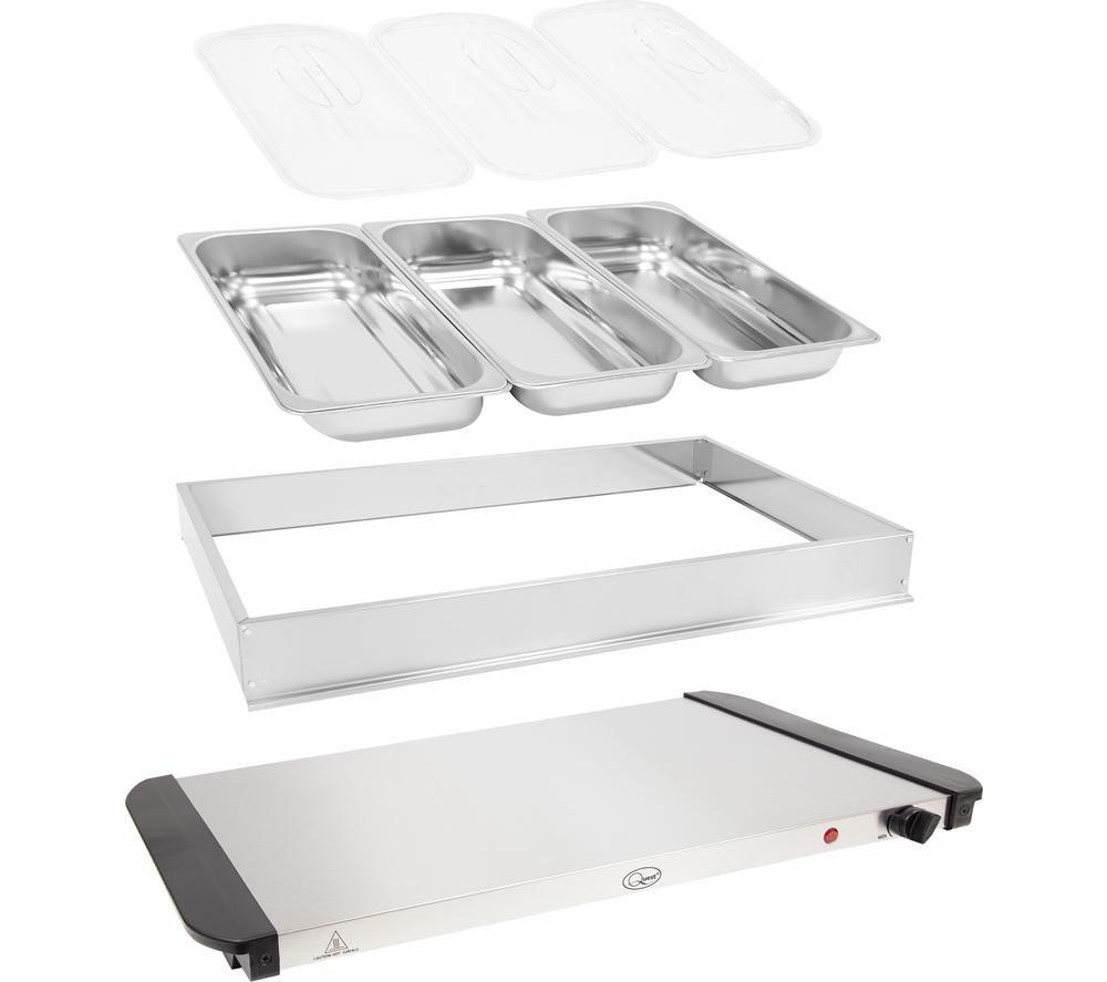 QUEST 16510 Electric Buffet Server & Warming Tray - Silver image number 5 of 5