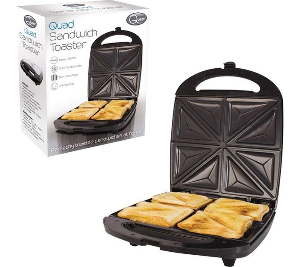 QUEST 35990 Sandwich Toaster - Black & Silver image number 3 of 3