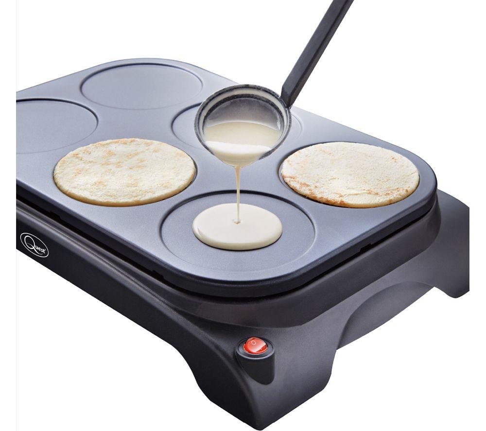 QUEST 35319 Mini Pancake Maker and Grill - Black image number 2 of 5