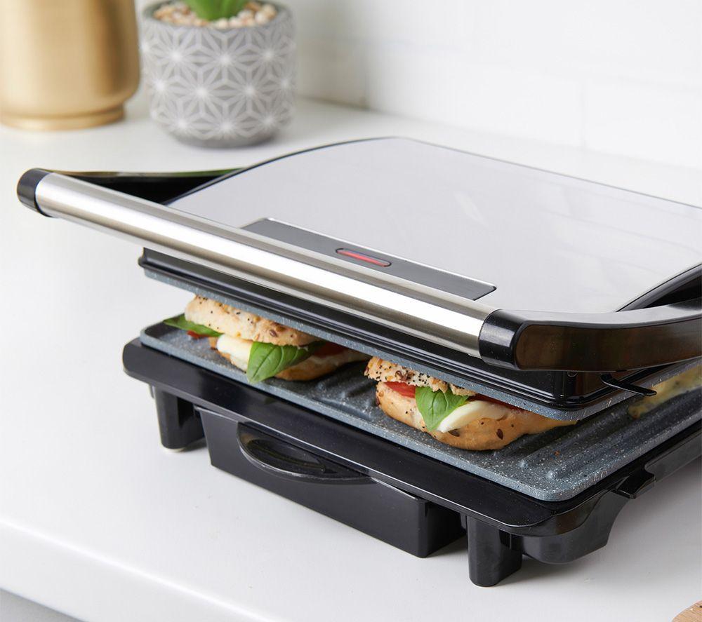 QUEST 35609 Panini Press & Health Grill - Silver & Black image number 3 of 4