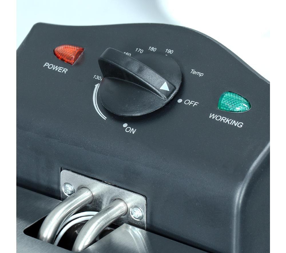 QUEST 35140 Deep Fryer - Black & Silver image number 2 of 7