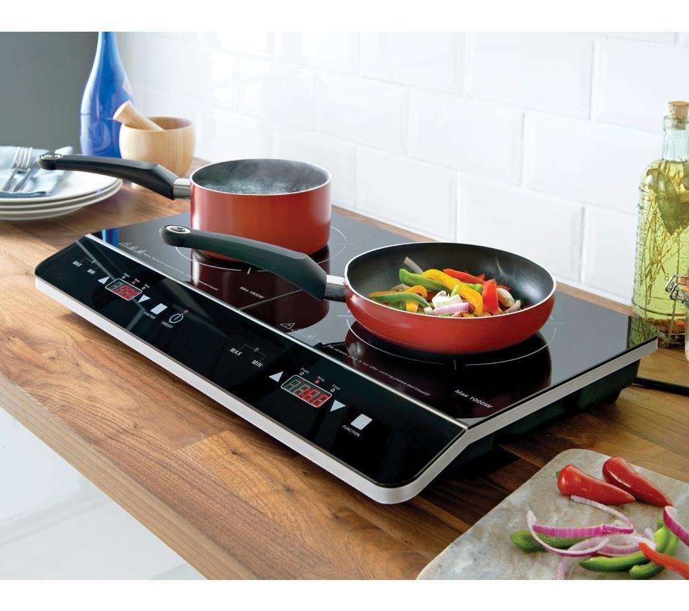 QUEST 35840 Double Electric Induction Hot Plate - Black image number 3 of 4