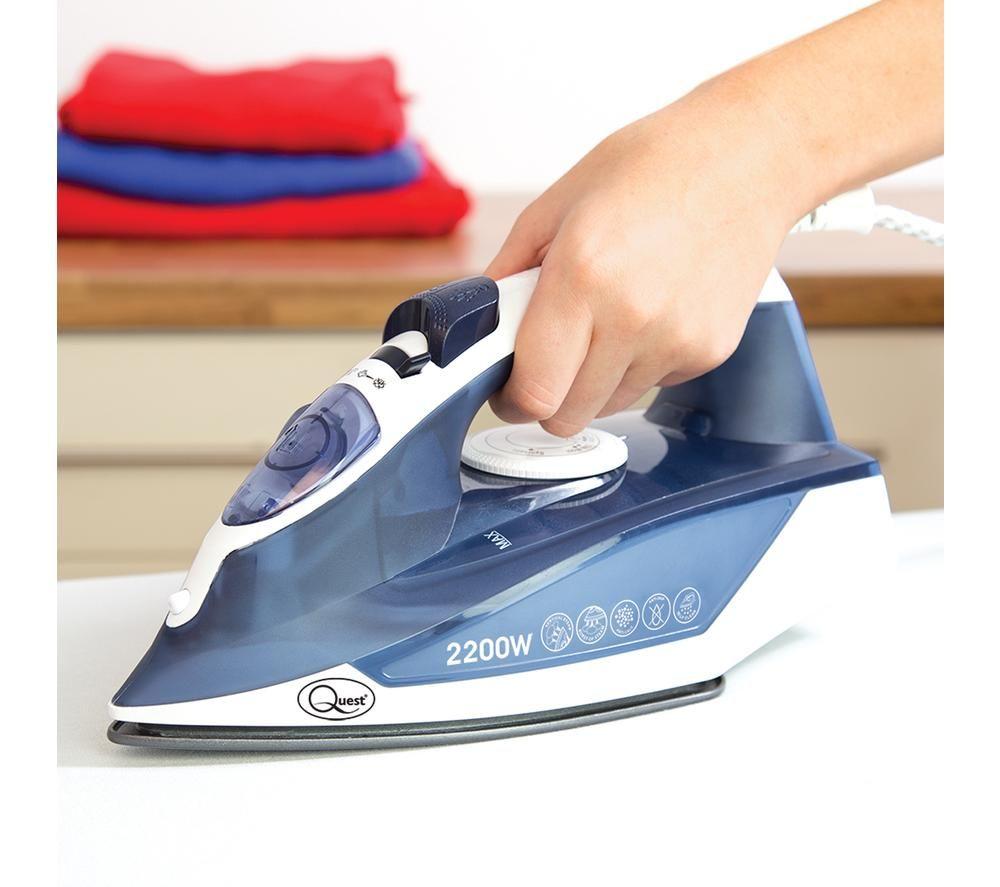QUEST 34140 Steam Iron - Blue & White image number 4 of 6