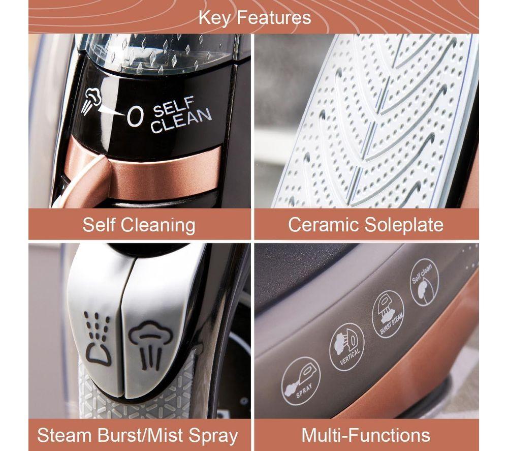 QUEST 34149 Cordless Steam Iron - Grey & gold image number 3 of 9