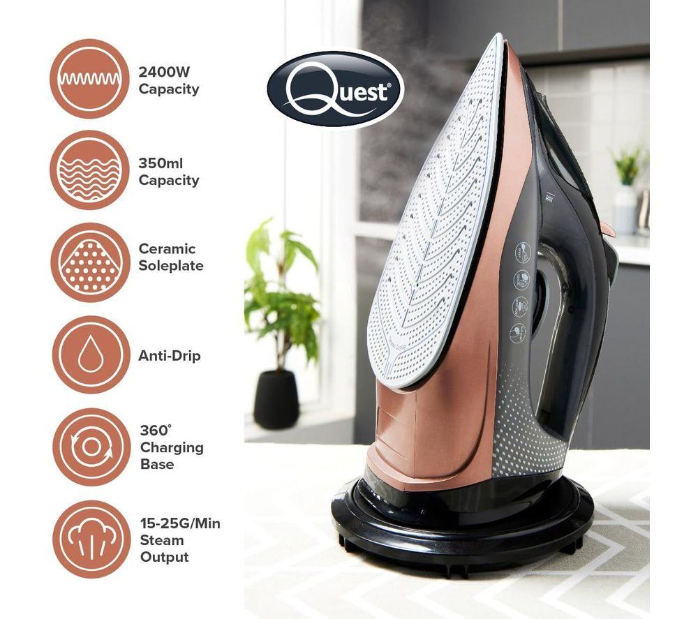 QUEST 34149 Cordless Steam Iron - Grey & gold image number 4 of 9