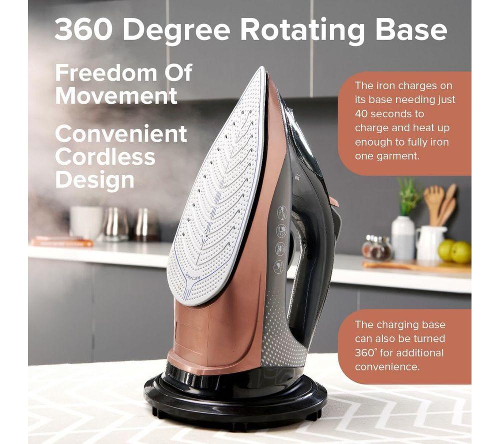 QUEST 34149 Cordless Steam Iron - Grey & gold image number 6 of 9