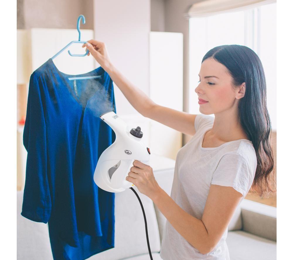 QUEST 42140 Travel Clothes Steamer - Grey & White image number 7 of 7