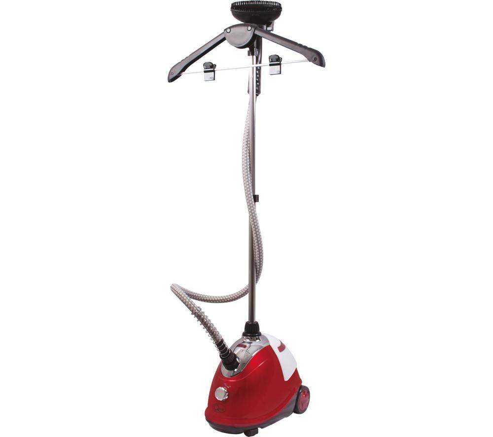 QUEST 42320 Clothes Steamer - Red, White & Silver image number 2 of 4