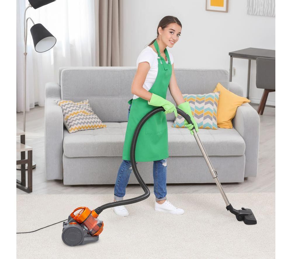 QUEST 44889 Cylinder Bagless Vacuum Cleaner - Orange & Grey image number 5 of 5