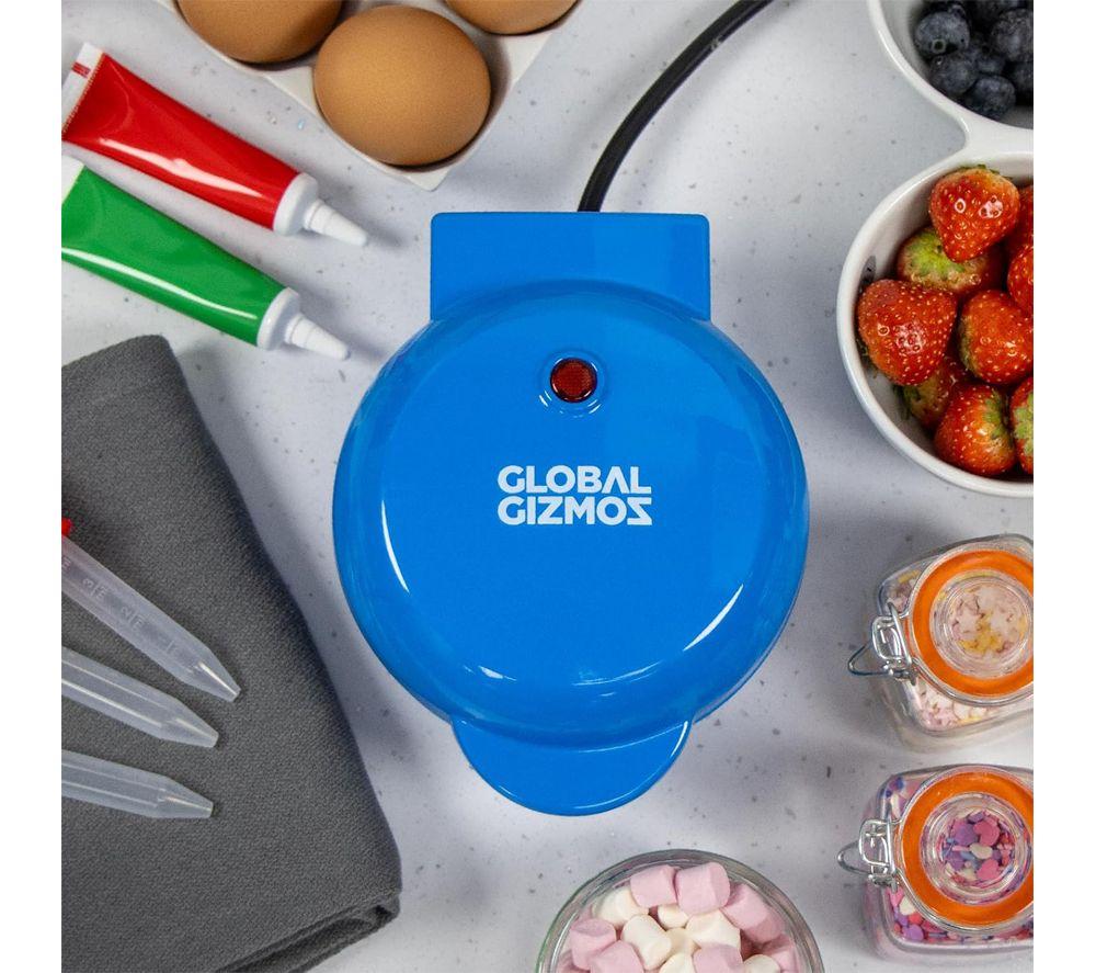 GLOBAL GIZMOS 37609 Mini Waffle Maker - Blue image number 2 of 5