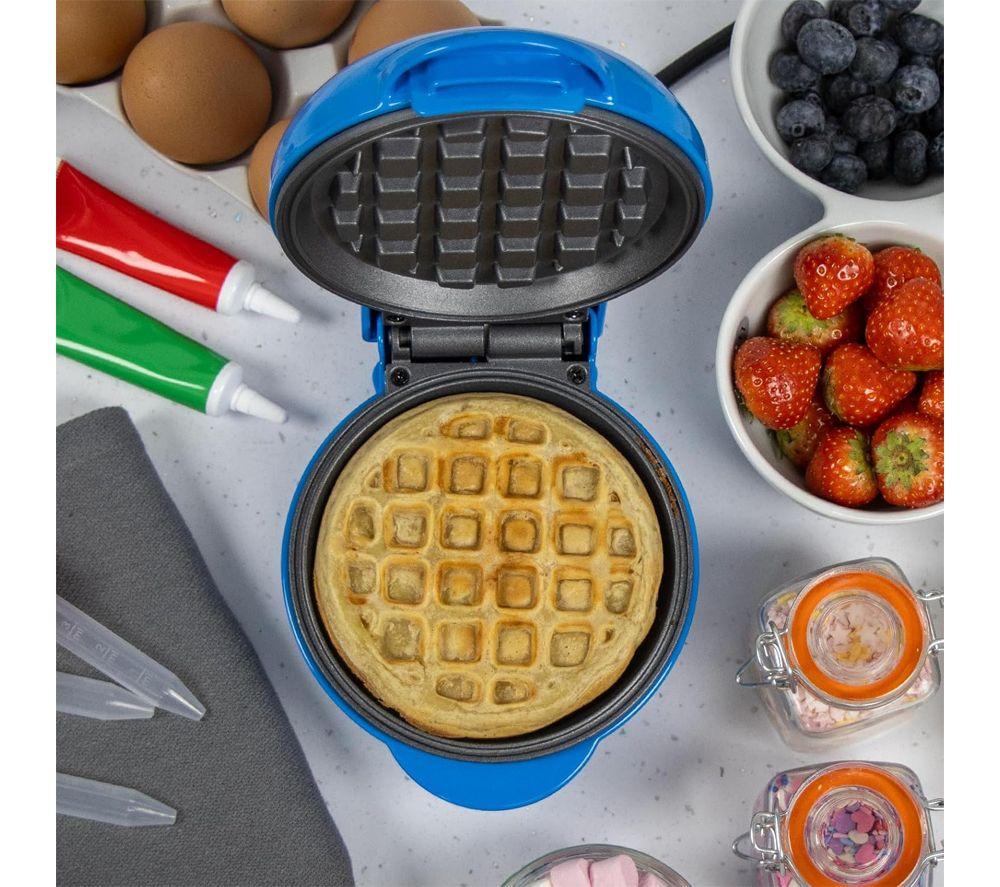 GLOBAL GIZMOS 37609 Mini Waffle Maker - Blue image number 5 of 5