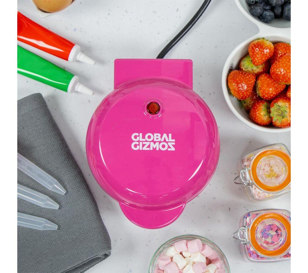 GLOBAL GIZMOS 37619 Mini Heart Waffle Maker - Pink image number 3 of 4