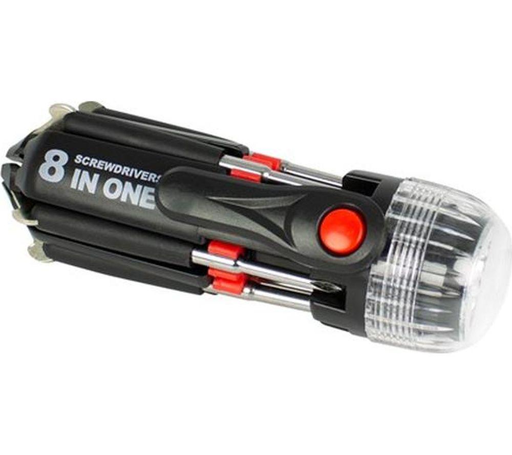 GLOBAL GIZMOS Multifunction 8-in-1 Screwdriver - Black image number 2 of 6