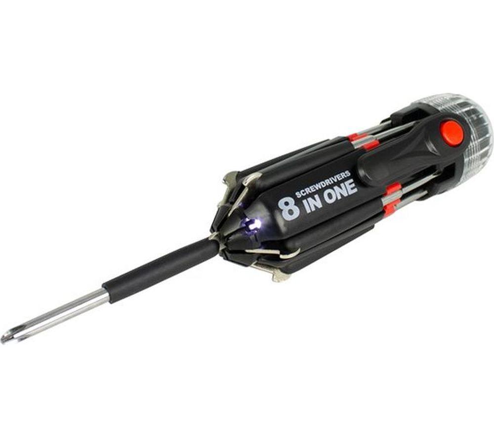 GLOBAL GIZMOS Multifunction 8-in-1 Screwdriver - Black image number 3 of 6