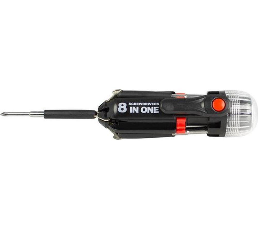 GLOBAL GIZMOS Multifunction 8-in-1 Screwdriver - Black image number 4 of 6