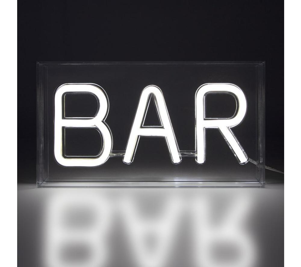GLOBAL GIZMOS 51429 LED Neon Bar Sign - White image number 2 of 6